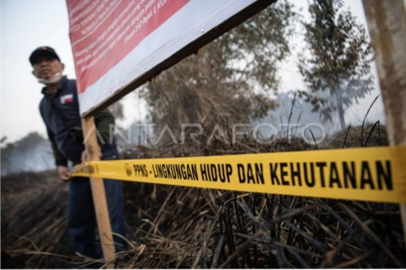 Penyegelan karhutla di OKI, Sumatera Selatan. (foto:gemapos/antara)